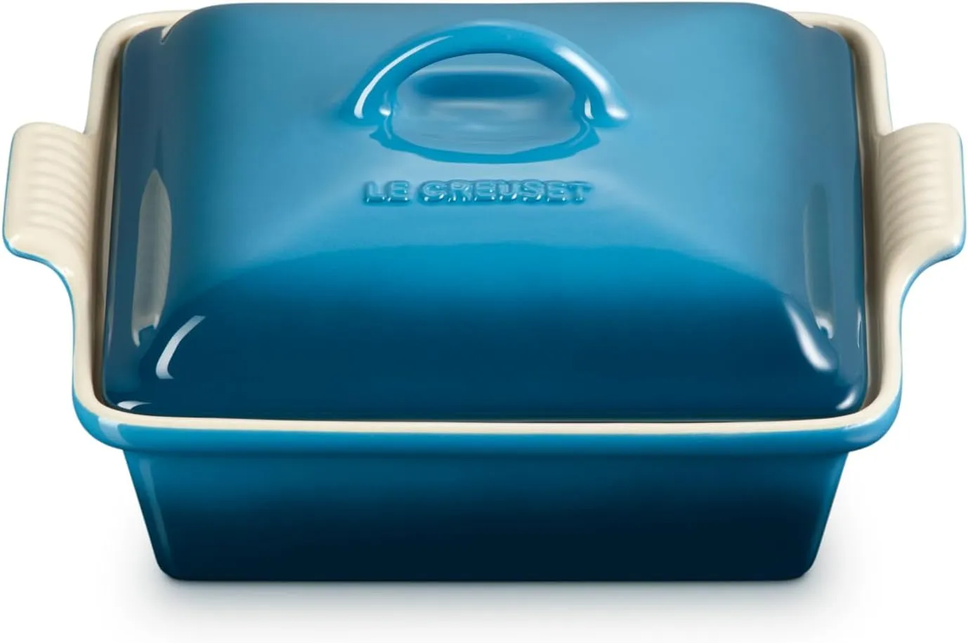 Le Creuset Stoneware Heritage Shallow Square Casserole​, 2qt. (9"), Deep Teal