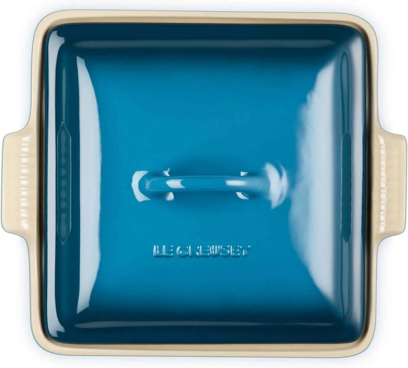 Le Creuset Stoneware Heritage Shallow Square Casserole​, 2qt. (9"), Deep Teal