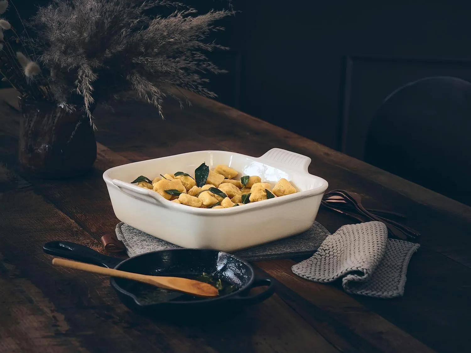 Le Creuset Stoneware Heritage Square Dish, 3 qt. (9"), Meringue