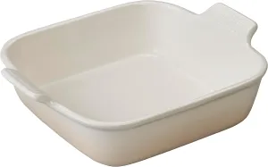 Le Creuset Stoneware Heritage Square Dish, 3 qt. (9"), Meringue