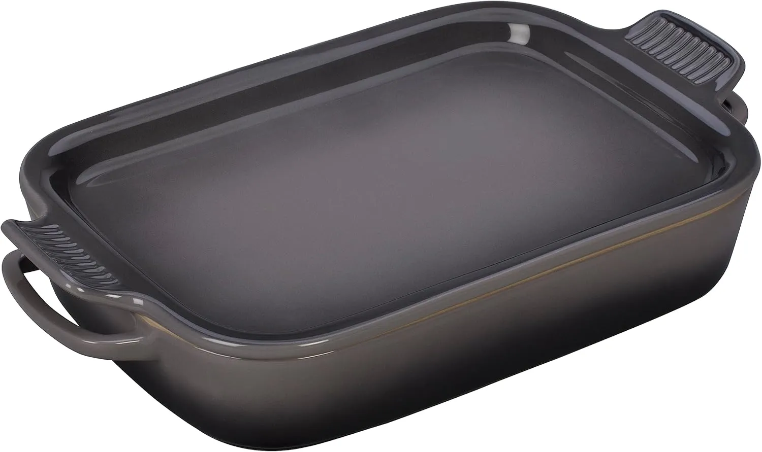 Le Creuset Stoneware Rectangular Dish with Platter Lid, 14 3/4" X 9", Oyster