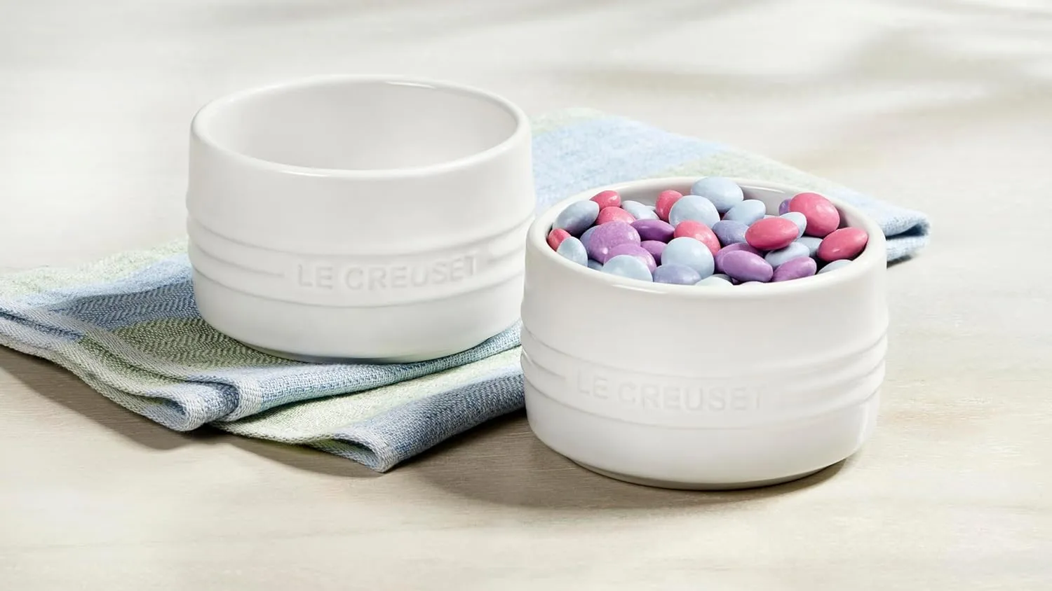 Le Creuset Stoneware Round Straight Wall Ramekin, 6.75oz., Oyster
