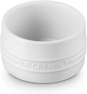 Le Creuset Stoneware Round Straight Wall Ramekin, 6.75oz., White