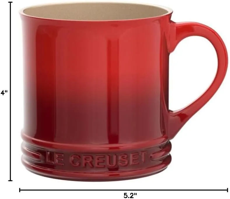 Le Creuset Stoneware Vancouver Mug, 14 oz., Cerise