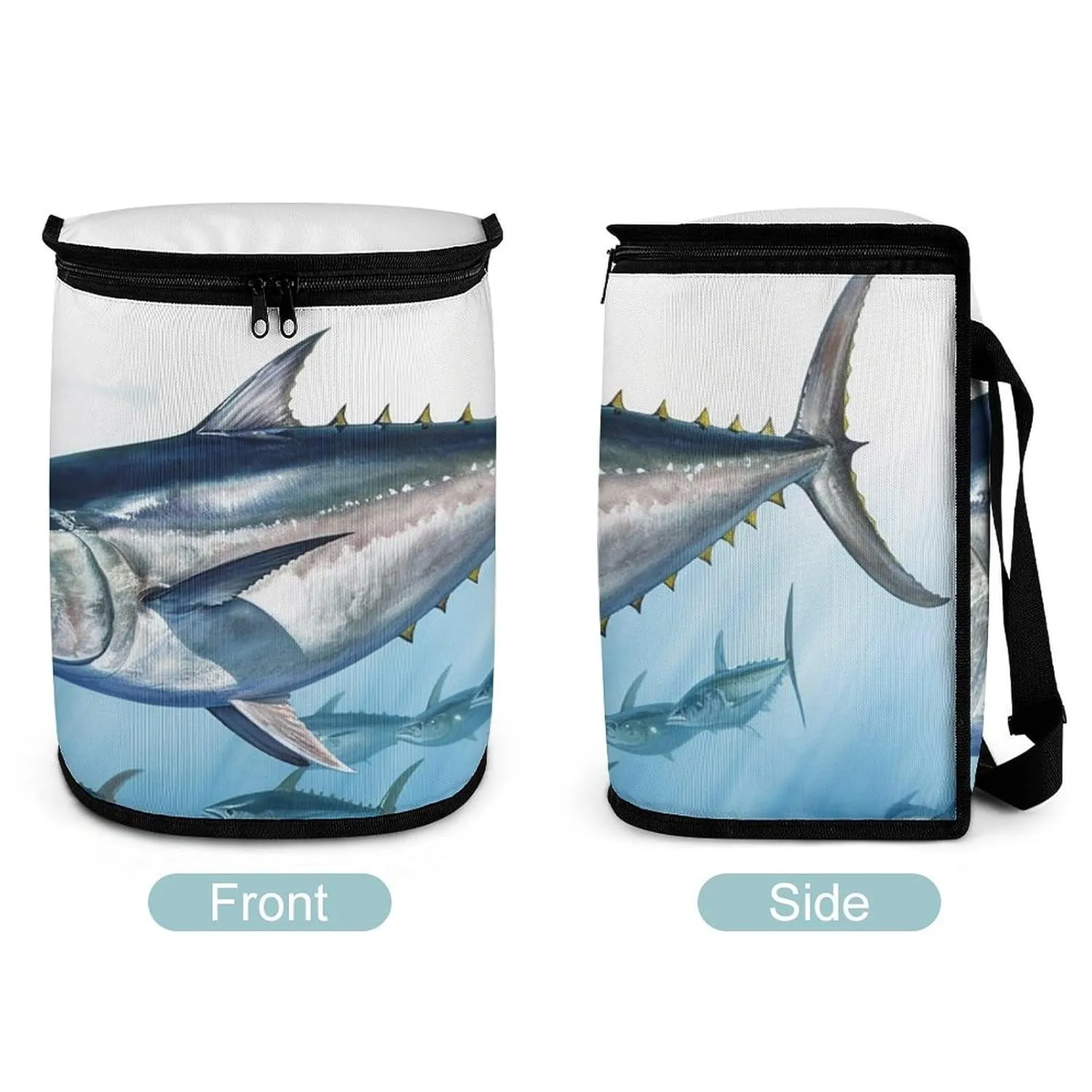 Leak Proof Waterproof Car Trash Can Bluefin Tuna Thunnus Hanging Trash Bag for Any Car