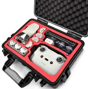 Lekufee Waterproof Hard Case for DJI Mini 4K/2 SE/2 Drone, Mavic Mini Drone,Fly More Combo and Accessories(Case Only)