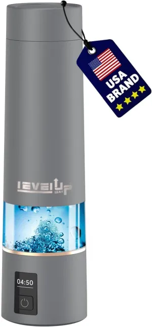 LevelUpWay - 2025 Hydrogen Water Bottle – Advanced SPE/PEM Technology – Generates Up to 4000 PPB – 250ml – Portable Hydrogen-Enriched Water Bottle for Daily Hydration