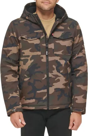 Levi's Men's Soft Shell Hooded Storm Coat (Regular & Big & Tall Sizes)