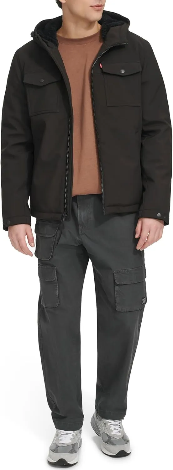 Levi's Men's Soft Shell Hooded Storm Coat (Regular & Big & Tall Sizes)