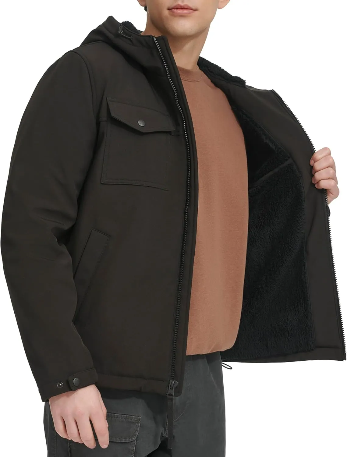 Levi's Men's Soft Shell Hooded Storm Coat (Regular & Big & Tall Sizes)