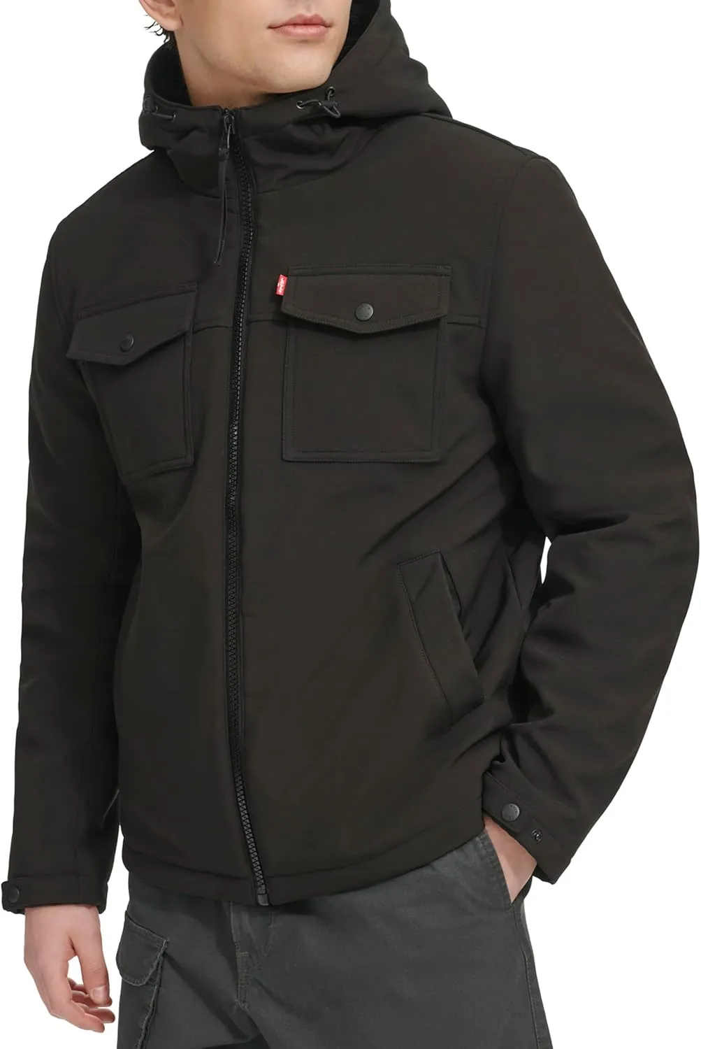 Levi's Men's Soft Shell Hooded Storm Coat (Regular & Big & Tall Sizes)