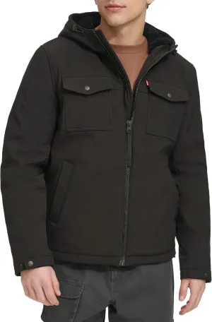 Levi's Men's Soft Shell Hooded Storm Coat (Regular & Big & Tall Sizes)