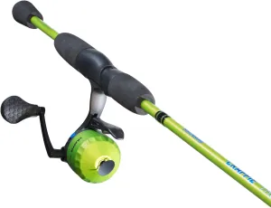 Lew's Crappie Thunder Jig/Troll Underspin Reel and Fishing Rod Combo, 9-Foot 2-Piece Graphite Blank, Right or Left-Hand Retrieve, Crappie Thunder Green
