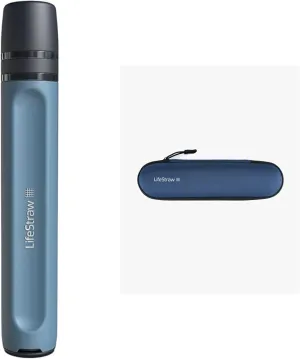 LifeStraw Peak Series Personal Water Filter for Hiking, Camping, Travel, and Emergency Preparedness, 1 Pack and Official Carry Case for Water Filter Straw