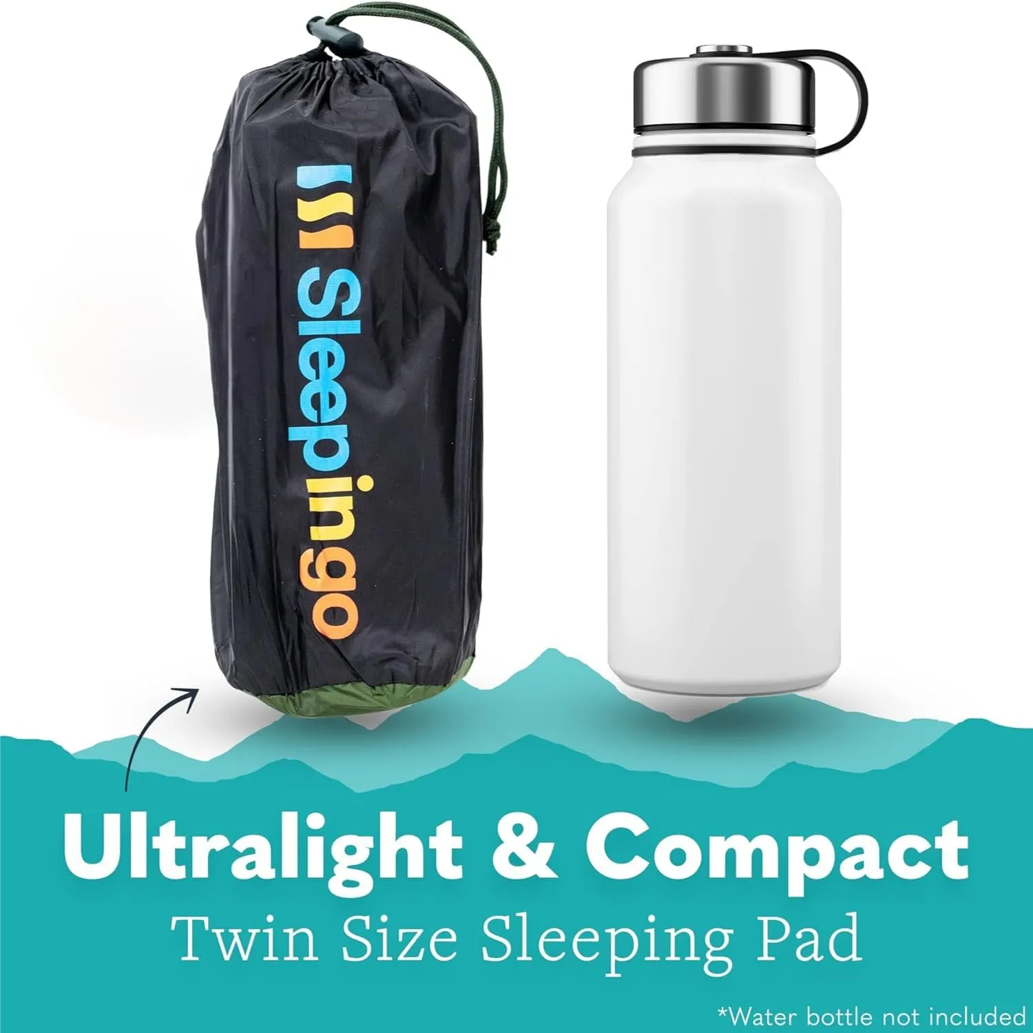 Light Weight Sleeping Mat for Camping - Ultralight Backpacking Sleeping Pad - Inflatable, Compact Sleep Pad for Hiking and Travel - Portable Backpacker Sleep Mat - 2-Pack - 73.5" x 21.5"