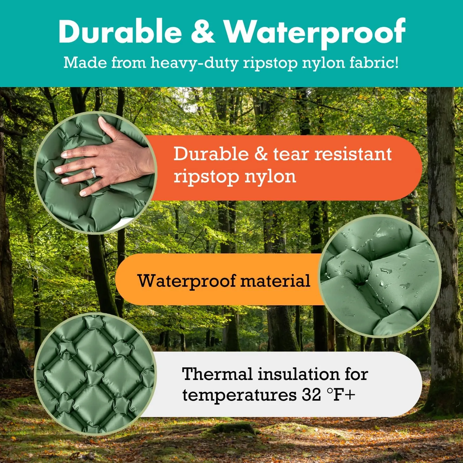 Light Weight Sleeping Mat for Camping - Ultralight Backpacking Sleeping Pad - Inflatable, Compact Sleep Pad for Hiking and Travel - Portable Backpacker Sleep Mat - 2-Pack - 73.5" x 21.5"