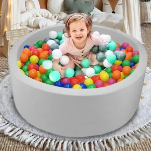 LimitlessFunN Foam Kids Ball Pit, Baby Play Ball Pool, Foldable Playpen for Toddlers, Boys & Girls | Balls Not Included |