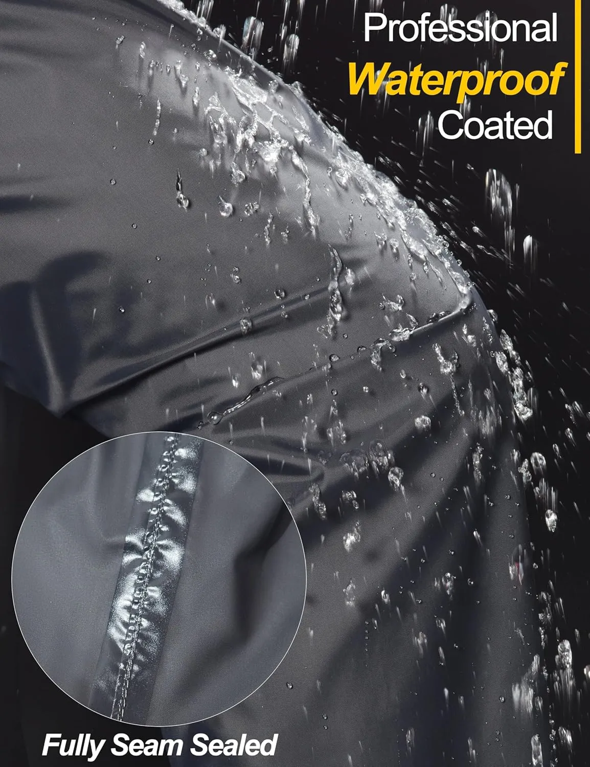 Little Donkey Andy Men's Lightweight Packable Waterproof Rain Pants with Pockets for Hiking Travel Fishing