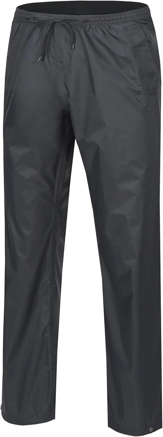 Little Donkey Andy Men's Lightweight Packable Waterproof Rain Pants with Pockets for Hiking Travel Fishing