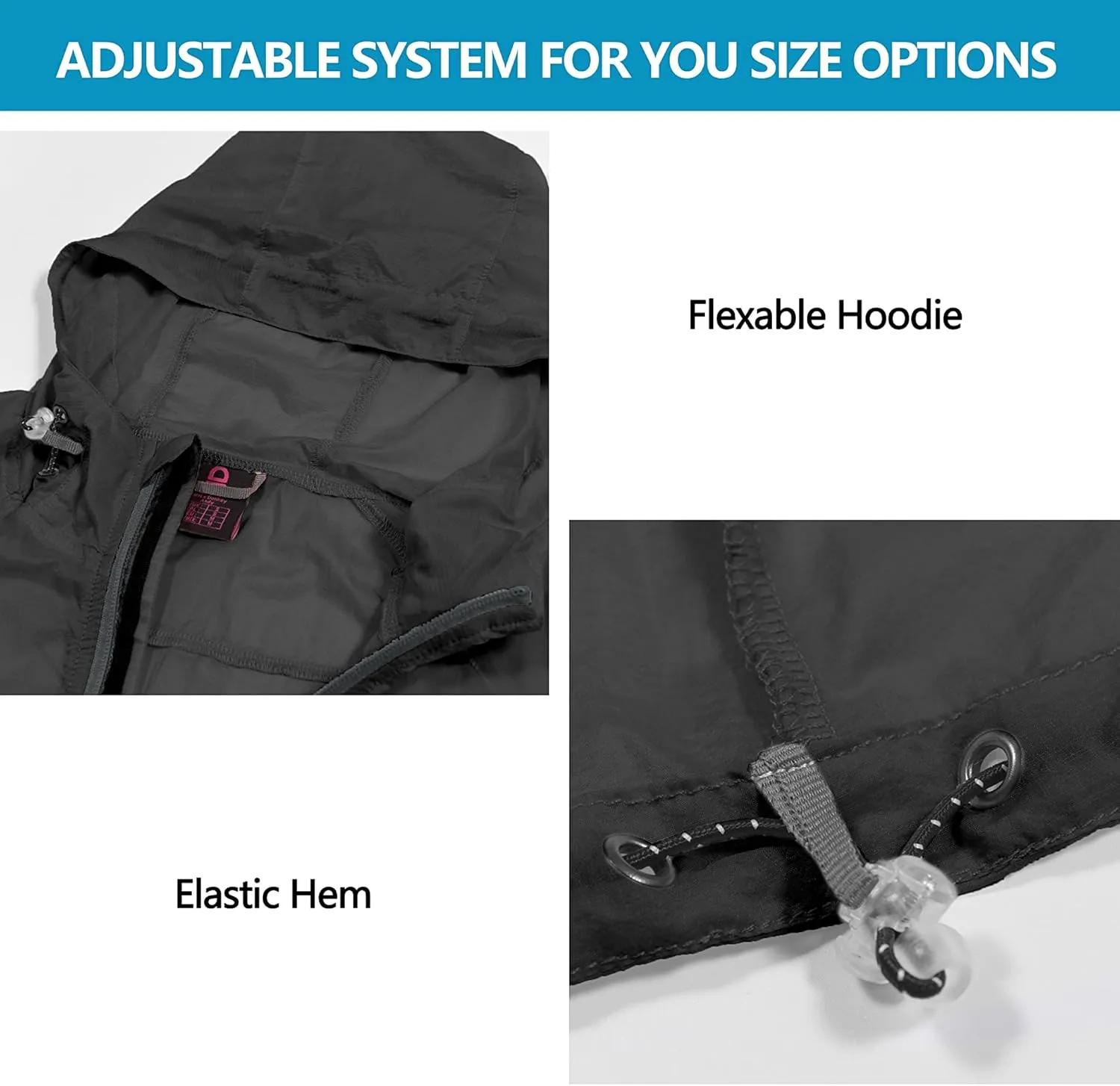 Little Donkey Andy Women's Full Zip Sun Protection Hoodie Jacket Long Sleeve Shirt Running Hiking Golf Water Repellent UPF50