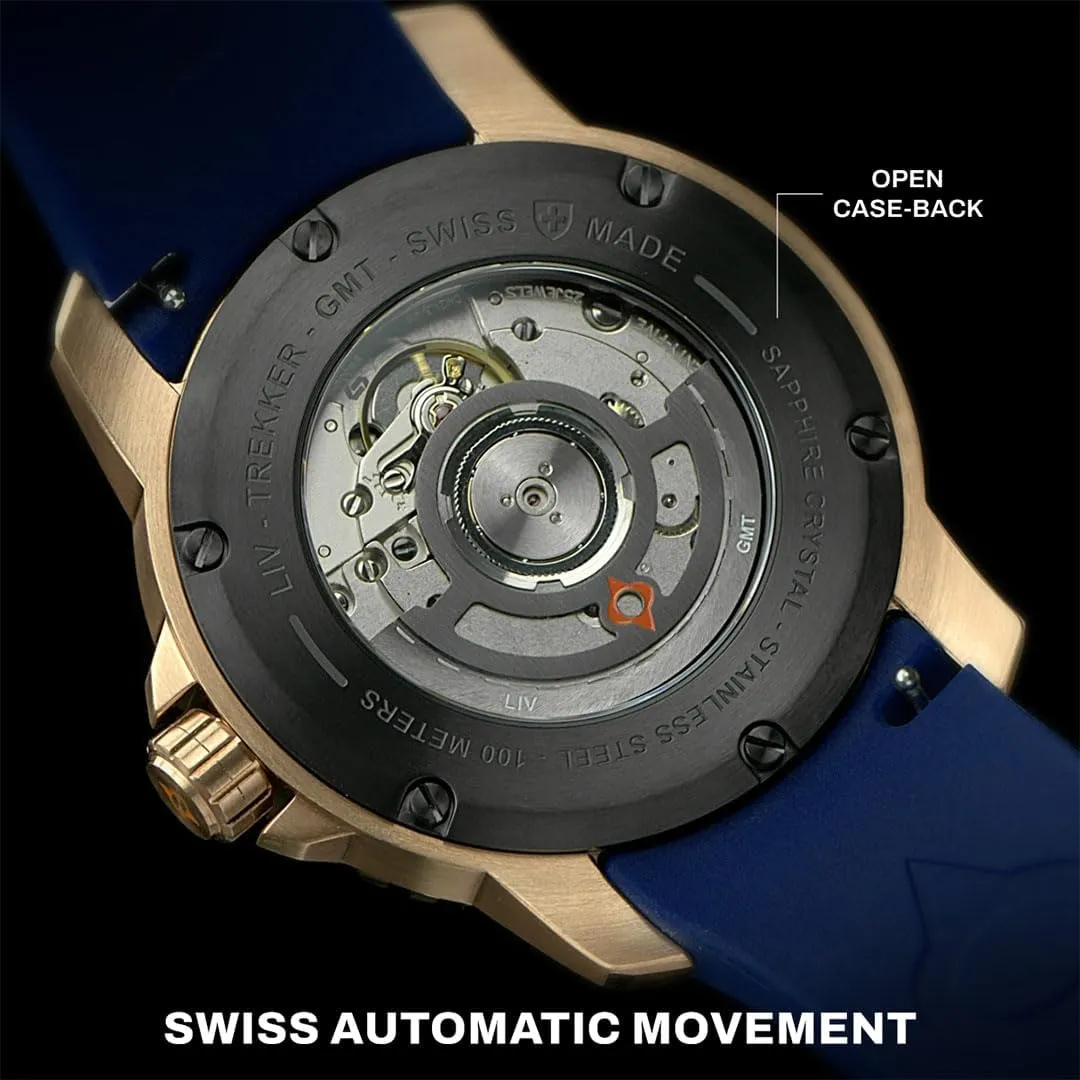 LIV Trekker GMT Swiss Automatic with Ceramic Bezel