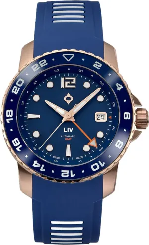 LIV Trekker GMT Swiss Automatic with Ceramic Bezel