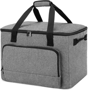 LUXJA Large Carrying Bag Compatible with Ninja Foodi Possible Cooker Pro, Carrying Case with Hard Bottom Pad Compatible with Ninja 8.5 Qt Multicooker, Gray