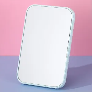 Make-up Mirror Desktop Dressing Mirror Mirror Folding Portable Large Single Side Dormitory Desktop Mirror Blue