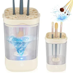 Makeup Brush Cleaner, Electric Makeup Brush Cleaner, Auto-Rotating Brush Cleaner for Deep Cleaning, Automatic Spinning Cosmetic Brush Cleaner, One-Click Operation, Suitable for Any Makeup Brushes