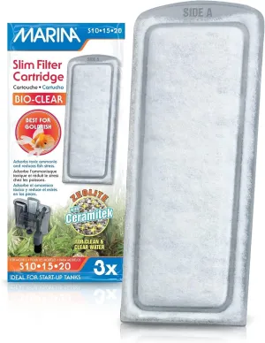 Marina 12 Pack of Bio Clear Cartridge for Slim Filters
