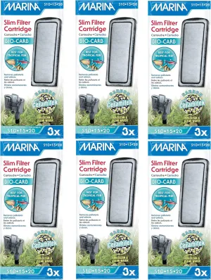Marina Slim Filter Carbon Plus Ceramic Cartridge, 18-count