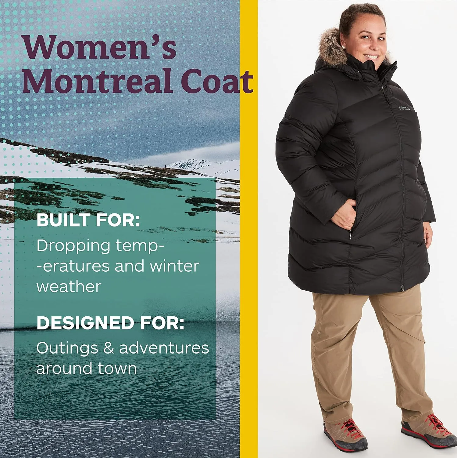MARMOT Women's Montreal Mid-Thigh Length Down Puffer Coat