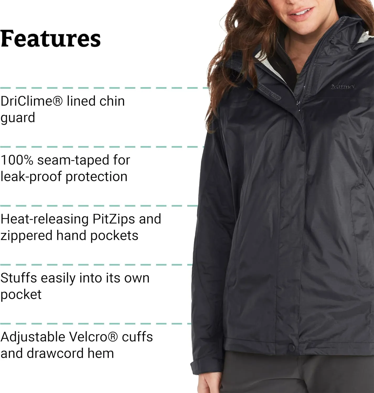 MARMOT Women’s Precip Eco Lightweight & Waterproof Rain Jacket
