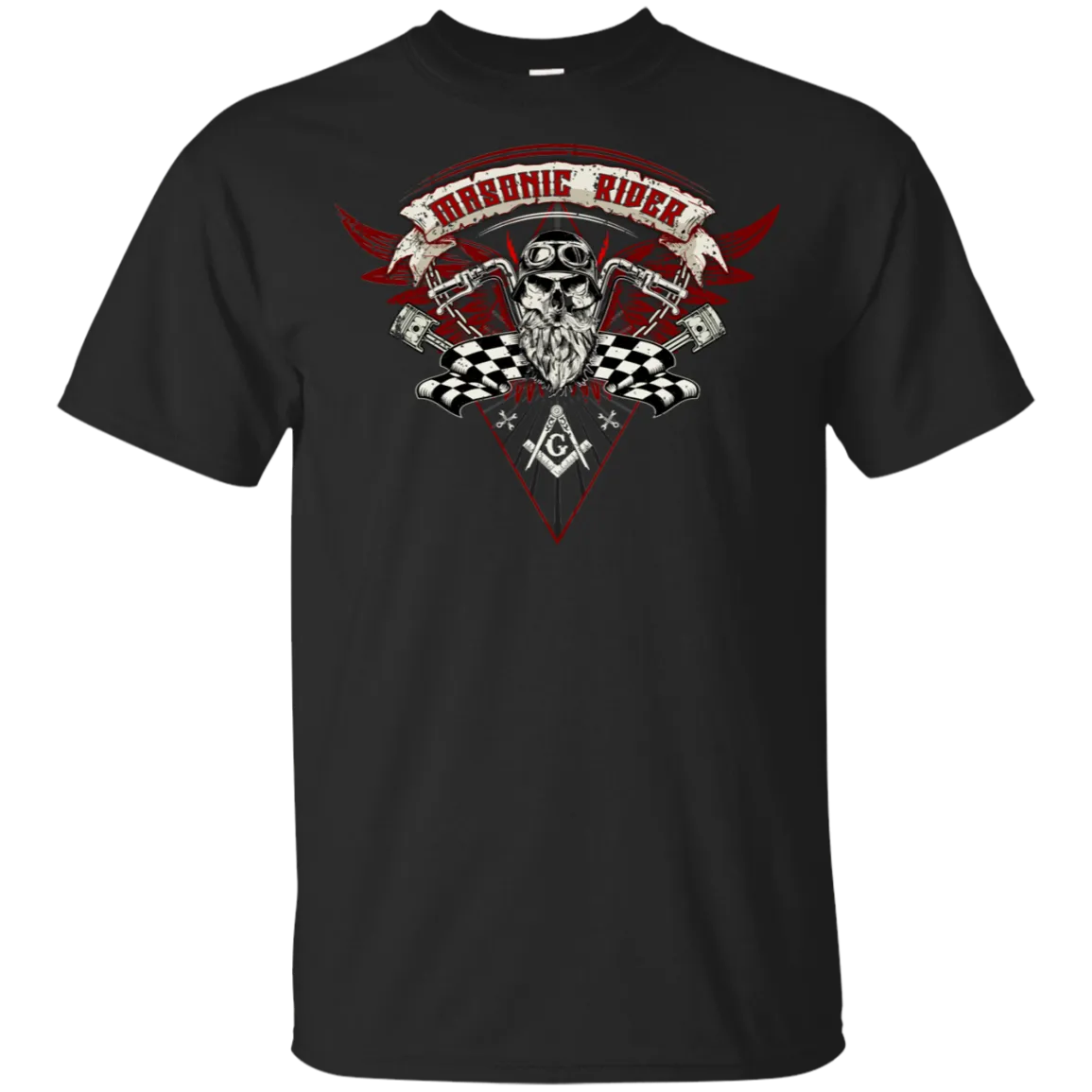Masonic Rider Skull Freemason Square & Compass Symbol