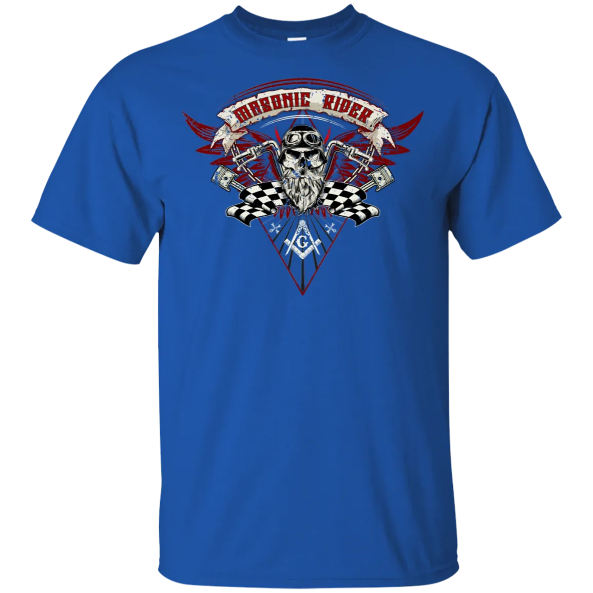 Masonic Rider Skull Freemason Square & Compass Symbol