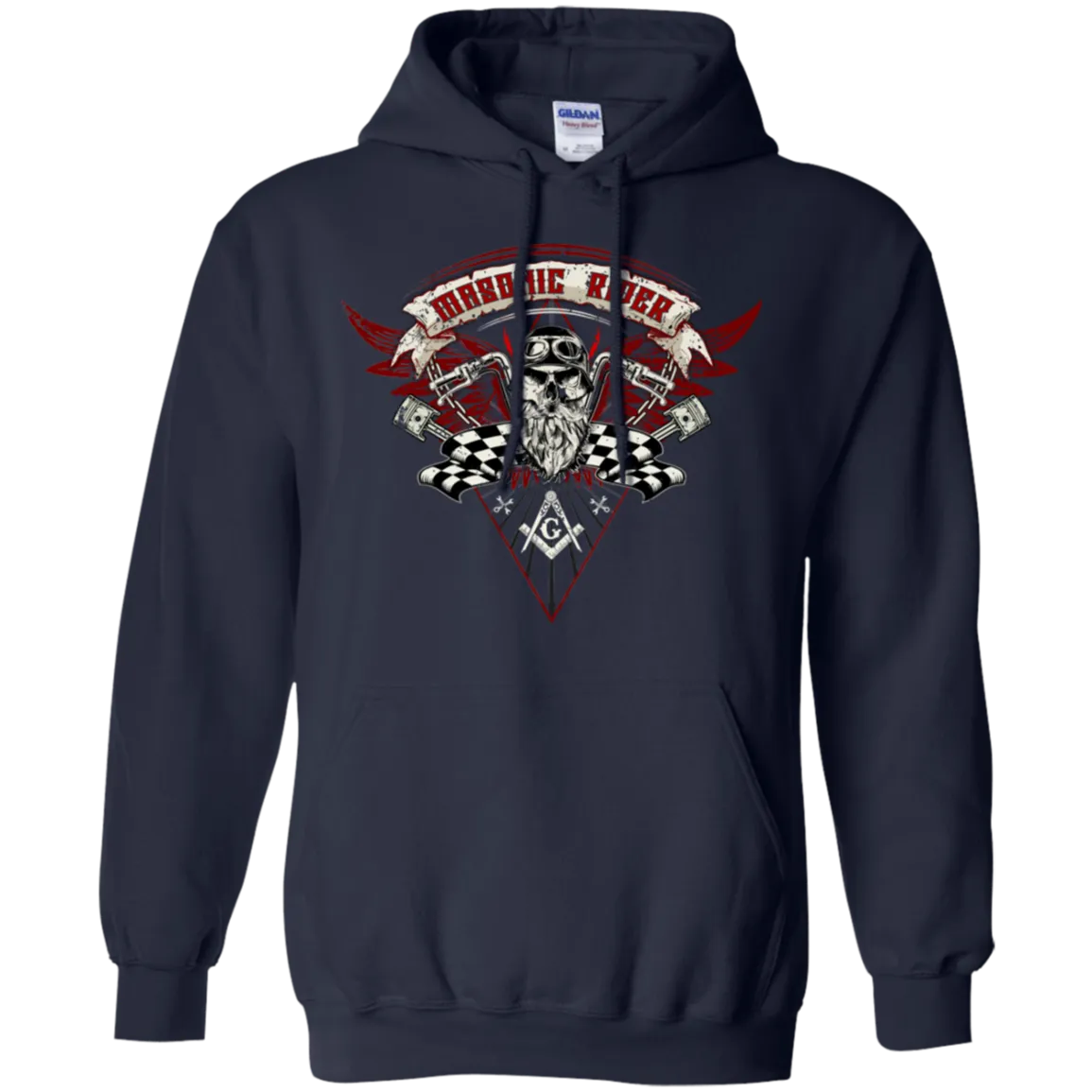 Masonic Rider Skull Freemason Square & Compass Symbol