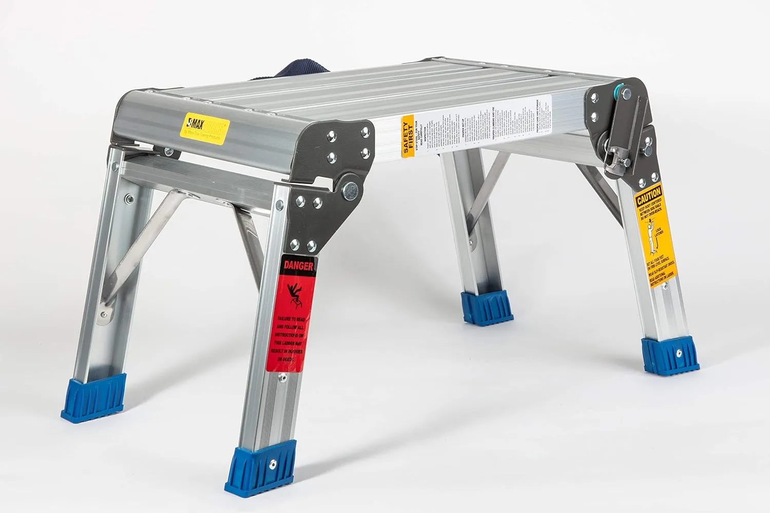 MaxWorks 80773 Foldable Aluminum Platform & Step Stool (350 lbs. Maximum Capacity)