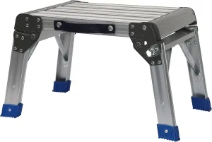 MaxWorks 80773 Foldable Aluminum Platform & Step Stool (350 lbs. Maximum Capacity)