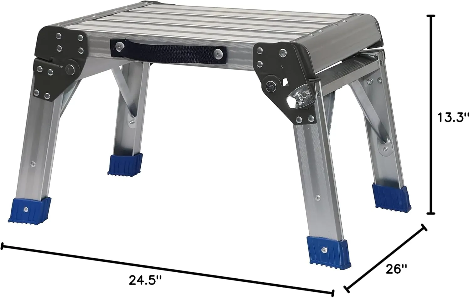 MaxWorks 80773 Foldable Aluminum Platform & Step Stool (350 lbs. Maximum Capacity)