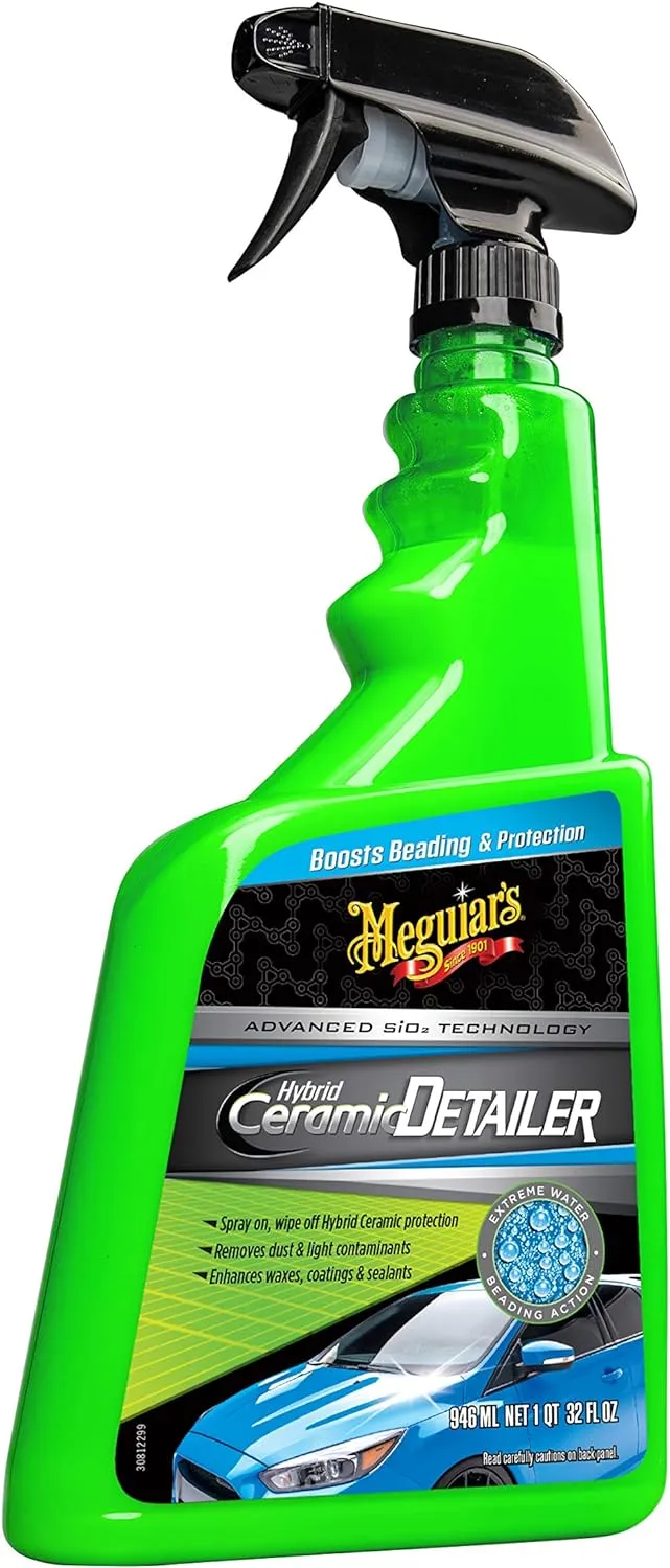 Meguiar's Hybrid Ceramic Detailer, Spray Car Detailer with Advanced SiO2 Hybrid Technology - 32 Oz Spray Bottle