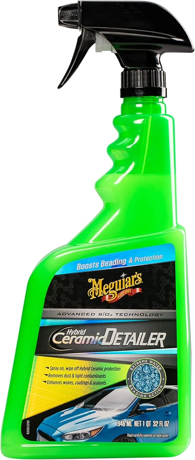 Meguiar's Hybrid Ceramic Detailer, Spray Car Detailer with Advanced SiO2 Hybrid Technology - 32 Oz Spray Bottle