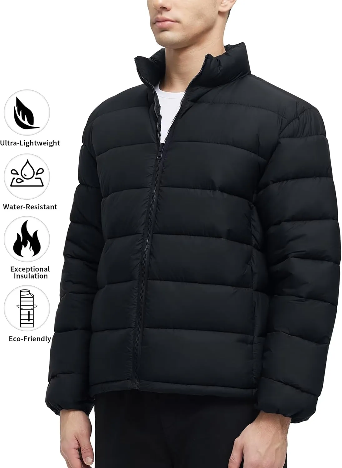 Men's 3 in 1 Waterproof Winter Jackets Ski Warm Snow Rain Coat Puffer Liner Hood Windbreaker