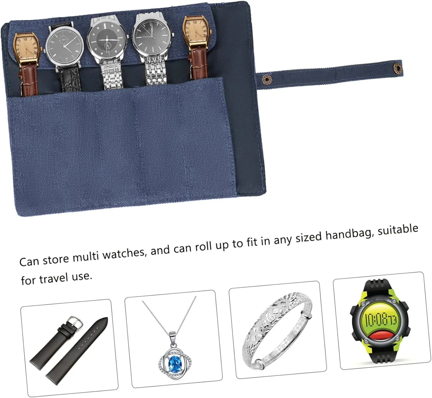 Mens Jewellery Box 3pcs Watch Storage Bag Smart Watch Jewelry Organizer Bag Men‘s Watch Travel Watch Cases for Men Mens smartwatch reloj para Hombre Watch Storage Organizer Watch Travel Organizer Man
