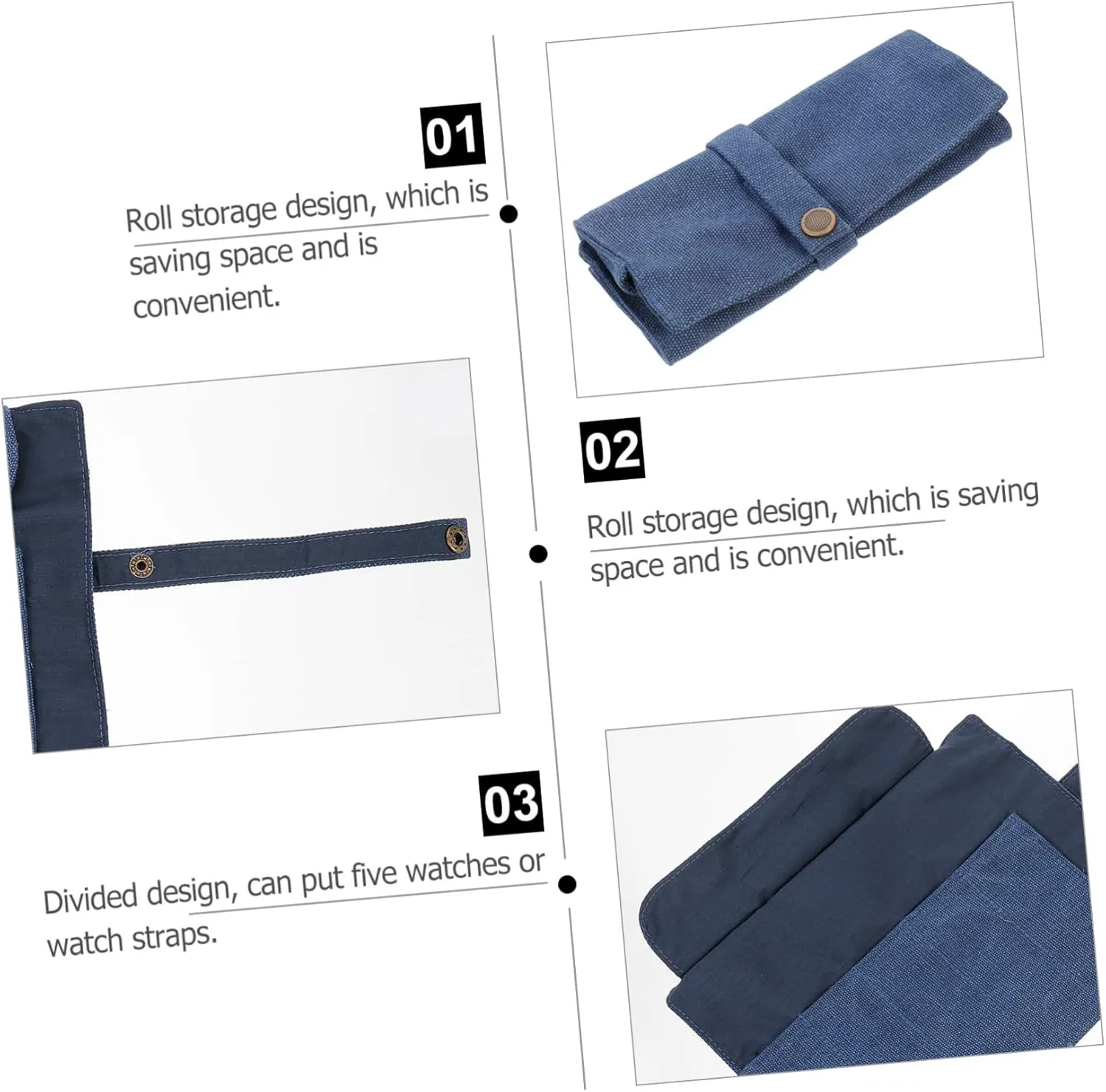 Mens Jewellery Box 3pcs Watch Storage Bag Smart Watch Jewelry Organizer Bag Men‘s Watch Travel Watch Cases for Men Mens smartwatch reloj para Hombre Watch Storage Organizer Watch Travel Organizer Man