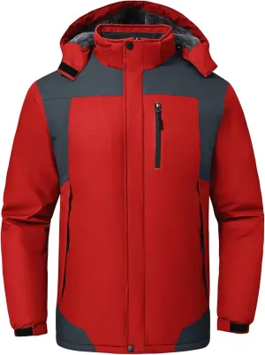 Men’s Skiing Jacket Waterproof windproof Rain Jackets with Hood