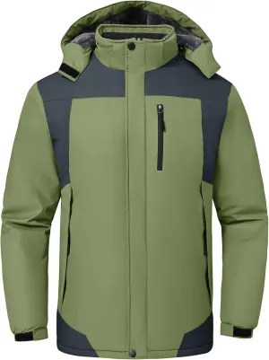 Men’s Skiing Jacket Waterproof windproof Rain Jackets with Hood
