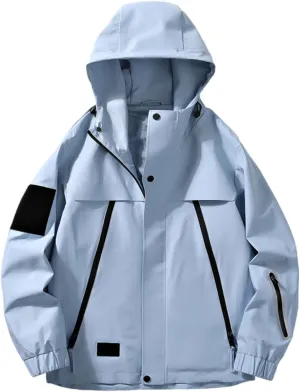 Men'S Waterproof And Windproof Jacket For Outdoor Activities Fishing Hiking Mountaineering Hooded Jacket.