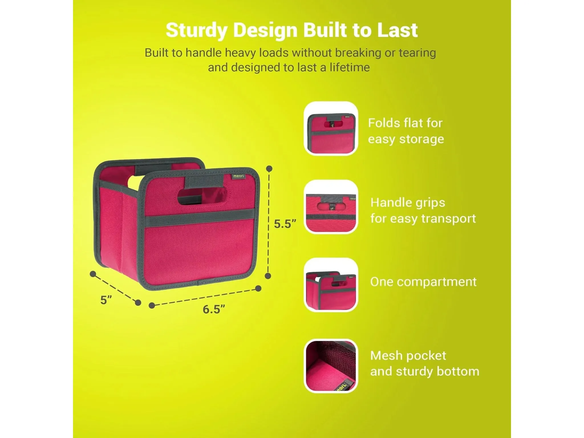Meori Foldable Mini Box - Berry Pink