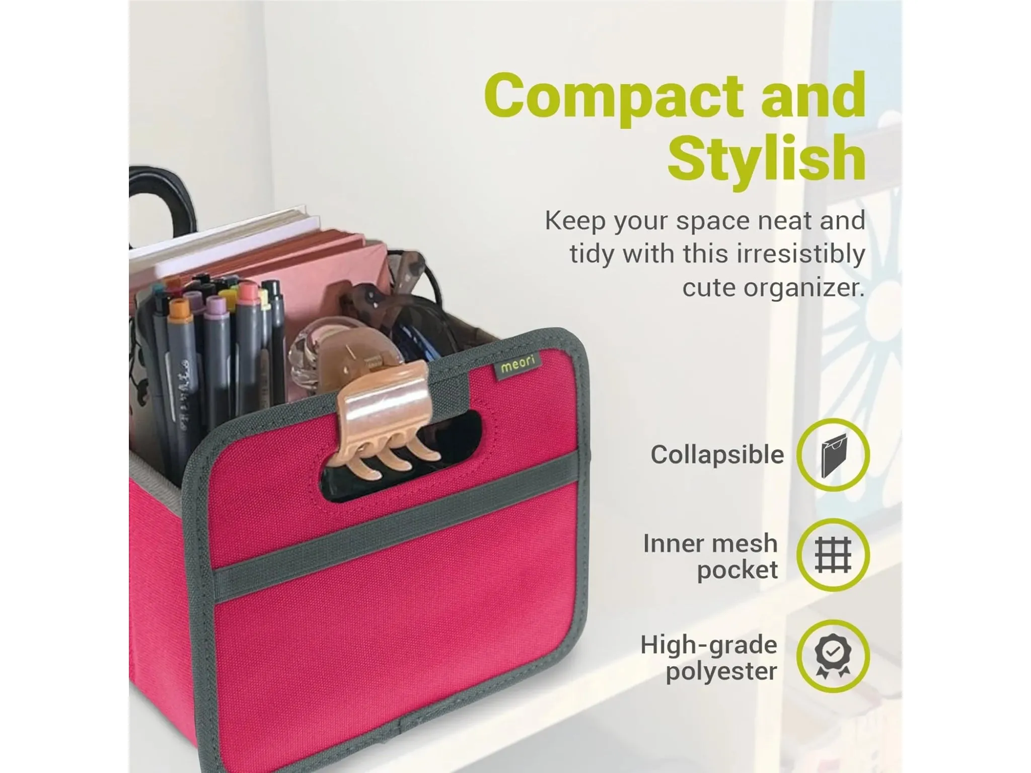 Meori Foldable Mini Box - Berry Pink