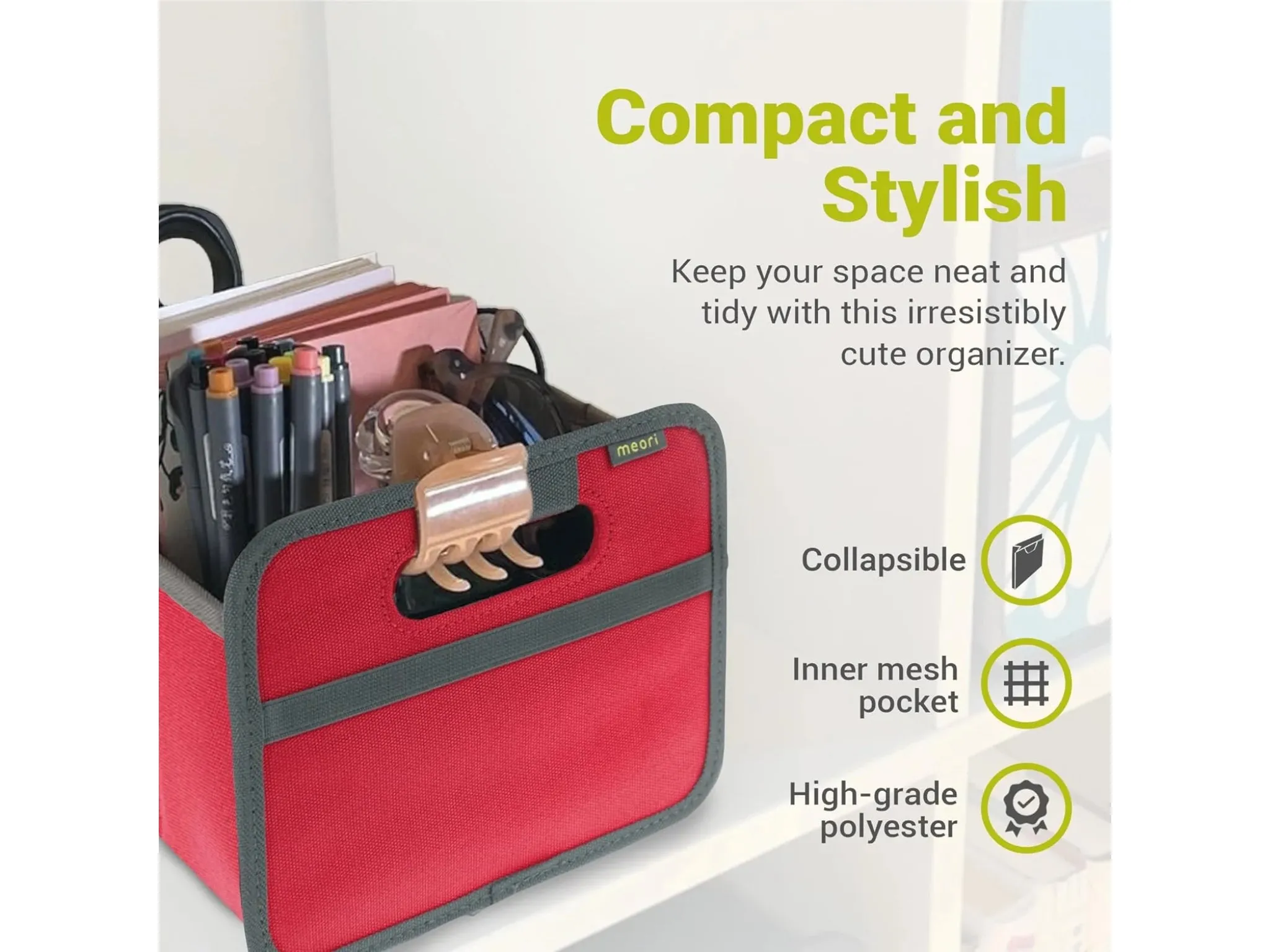 Meori Foldable Mini Box - Hibiscus Red